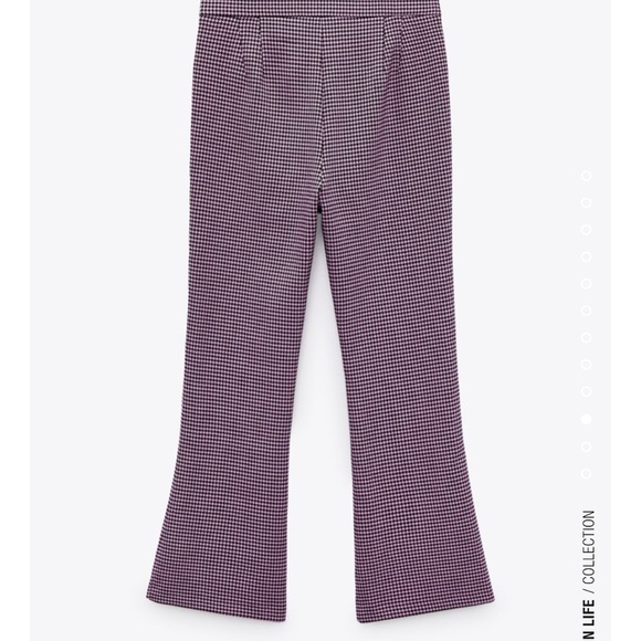 “Last one”ZARA HOUNDSTOOTH MINI FLARE PANTS - Picture 8 of 11